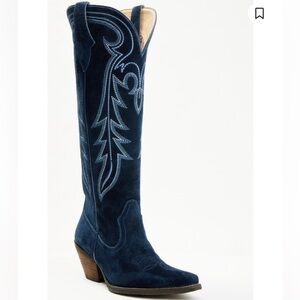Shyanne Blue Heeled Boots